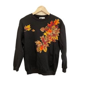 ASR Vintage Autumn Leaf Print Sweatshirt